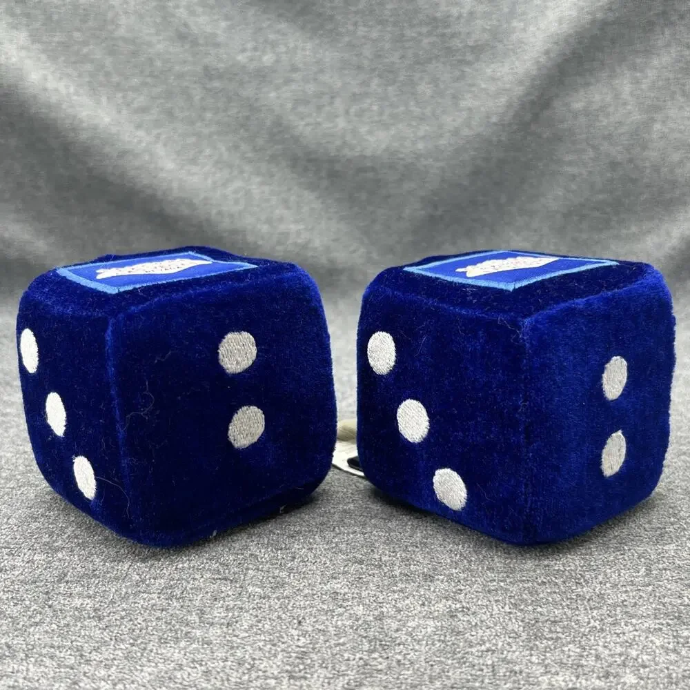 Welcome To Famous Las Vegas Nevada Soft Plush Novelty Dice 2pc Set Blue 3